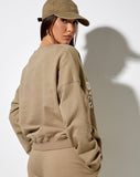 Ted Sweatshirt in Eucalyptus 'Angel Energy' Embro