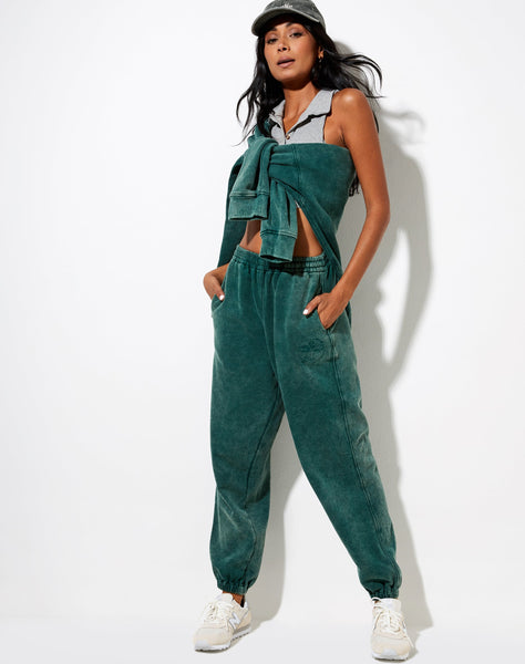 Image of Basta Jogger in Washed Green Angel Energy Cherub Embro