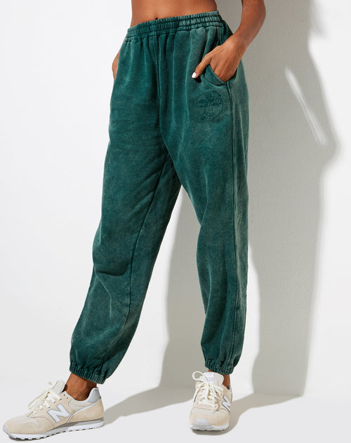 Image of Basta Jogger in Washed Green Angel Energy Cherub Embro