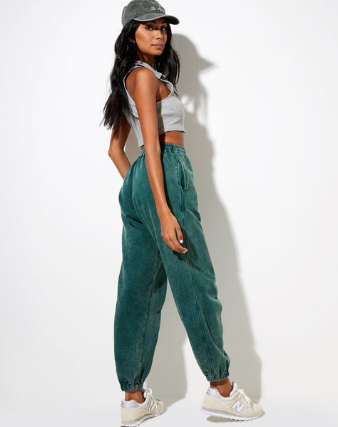 Image of Basta Jogger in Washed Green Angel Energy Cherub Embro