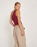 Image of Bay One Shoulder Top in Plum