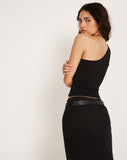 image of Bay One Shoulder Top in Black