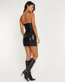 image of Benia Mini Dress in Sequin Black