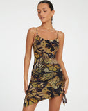 image of Benita Mini Dress in Butterfly Gold