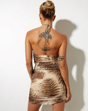 Image of Benna Bodycon Dress in Tiger Brown