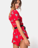 Bersho Playsuit in Soi Rose Red