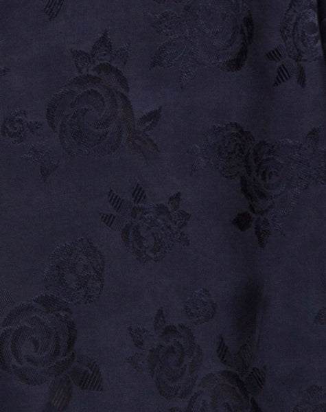 Voine Skater Dress in Satin Navy
