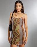 Image of MOTEL X IRIS Bexley Mini Dress in Earthy Gradient