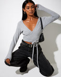 Bianca Top in Grey Marl