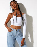 Biase Crop Top in White