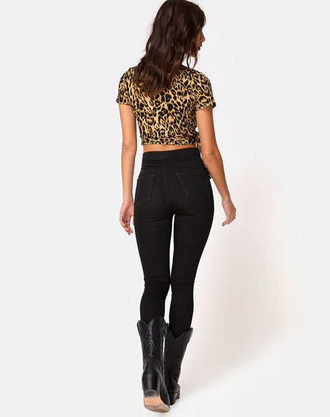 Bilen Crop Top in Leopard