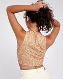 Image of Bima Crop Top in Tan Mushroom