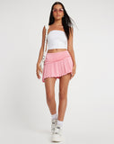 image of Binsar Mini Skirt in Crepe Pink