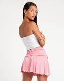 image of Binsar Mini Skirt in Crepe Pink