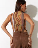 Image of MOTEL X IRIS Birka Vest Top in Earthy Gradient