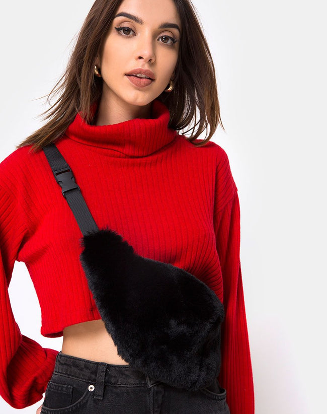 Bumbag in Fur Black