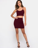 Bliss Crop Top in Burgundy