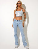 Image of Blois Crop Top in Soft Grey I Tolerate You