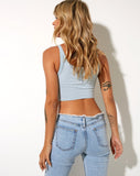 Image of Blois Crop Top in Soft Grey I Tolerate You