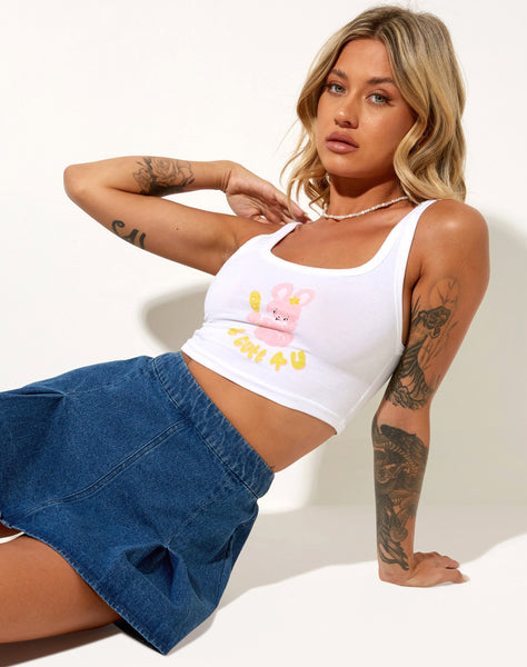 Blois Crop Top in White 2 Cute 4 U