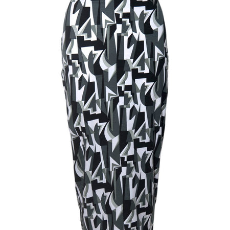 Motel Bobby Midi Skirt in Geo Pop Black and White