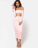 Bobby Midi Skirt in Fluffy Knit Candy