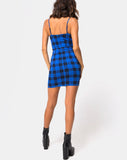 Boco Mini Dress in Tartan Blue