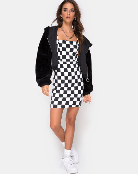 Boco Dress in Check Board Medium B/W