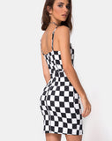 Boco Dress in Check Board Medium B/W