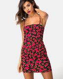 Boco Bodycon Dress in Red Bloom