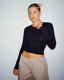 Image of Bon Long Sleeve Top in Black