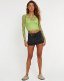 image of Bonca Long Sleeve Top in Lace Lime