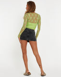 image of Bonca Long Sleeve Top in Lace Lime