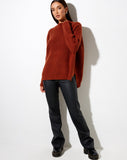 Bondy Jumper in Knit Brick