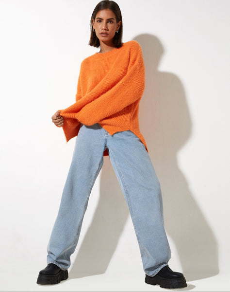 image of Bondy Jumper in Knit Persimmon Orange