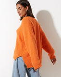 image of Bondy Jumper in Knit Persimmon Orange