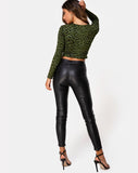 Bonnie Crop Top in Cheetah Khaki