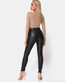 Bonnie Crop Top in Cross Linked Glitter Net Tan