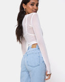 Bonnie Crop Top in Ivory Net