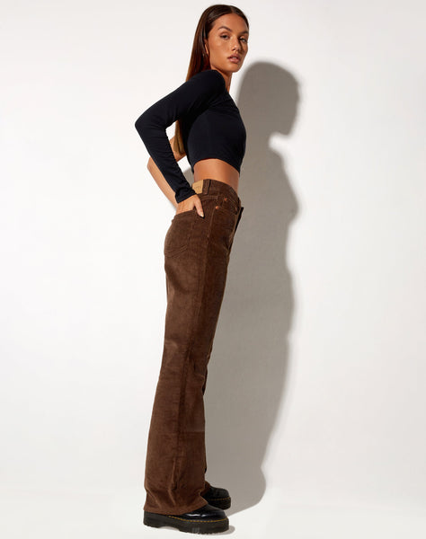 Image of Bootleg Jeans in Cord Rich Brown