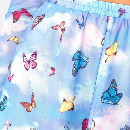 Boris Short in Mesh Blue Butterfly