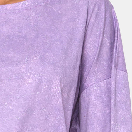 Botec Tee in Purple Acid Wash