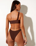 Image of FARIDA BIKINI BOTTOM DARK BROWN 34