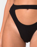 Bound Bikini Bottom in Black