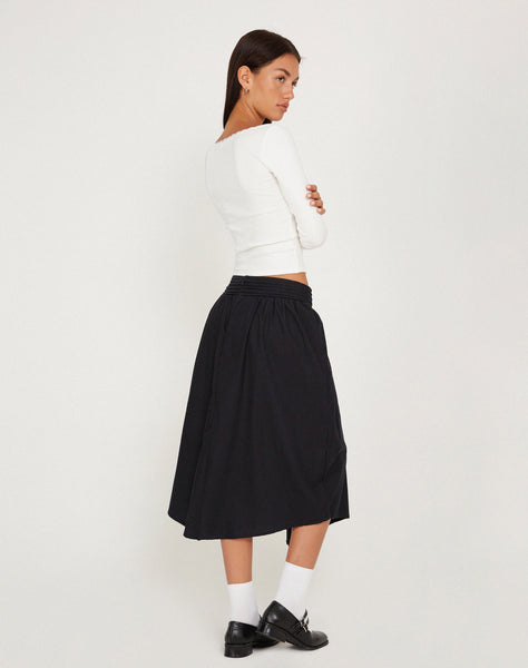 image of India Midi Skirt in Black