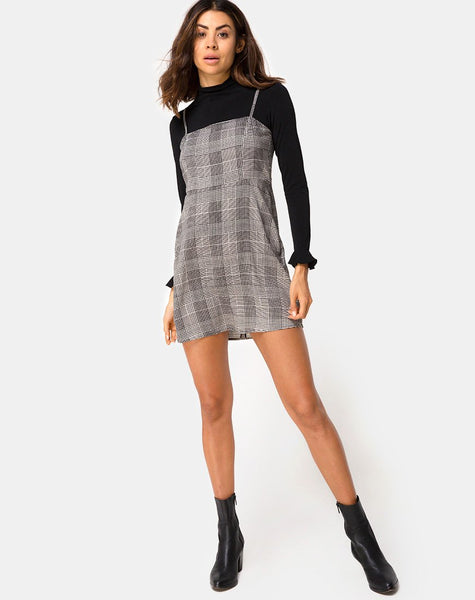 Boyasly Mini Dress in Charles Check Grey