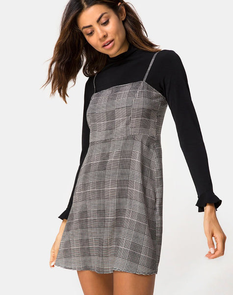 Boyasly Mini Dress in Charles Check Grey