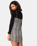 Boyasly Mini Dress in Charles Check Grey