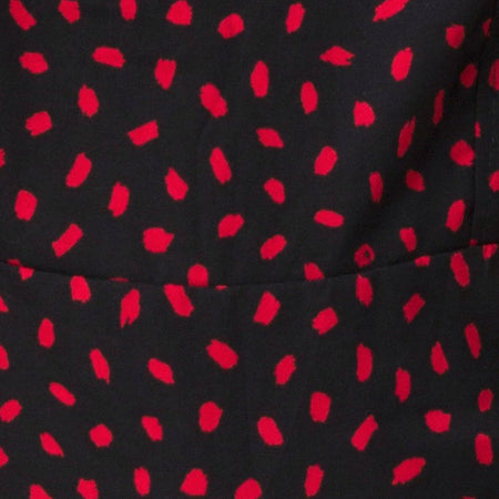 Boyasly Dress in Mini Diana Dot Black Red