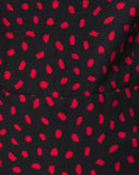 Boyasly Dress in Mini Diana Dot Black Red